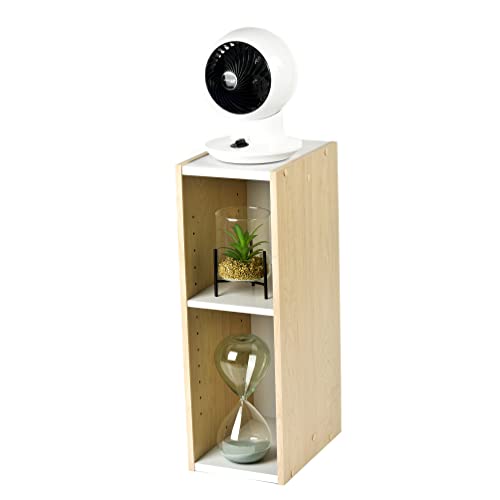 Marca Amazon - Movian - Space Saving Shelf UB-6020, Estante de almacenamiento de espacio pequeño/Estantería modular que ahorra espacio - Roble claro y blanco, 20 x 29 x 60 cm