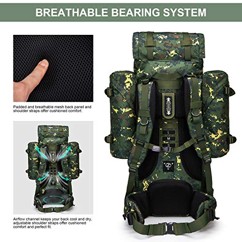 Mardingtop 65+10L Mochila Táctica Militar Mochila de Asalto para Senderismo Acampada Senderismo Outdoor, Gran Capacidad, Unisex