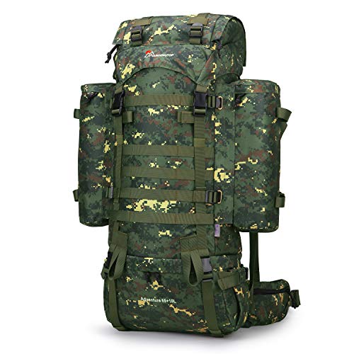 Mardingtop 65+10L Mochila Táctica Militar Mochila de Asalto para Senderismo Acampada Senderismo Outdoor, Gran Capacidad, Unisex