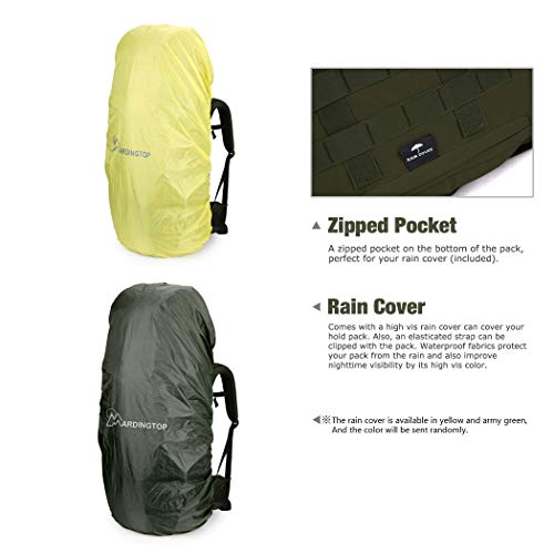 Mardingtop 65L Mochila Táctica Militar Mochila de Asalto para Senderismo Acampada Senderismo Outdoor, Gran Capacidad, Unisex