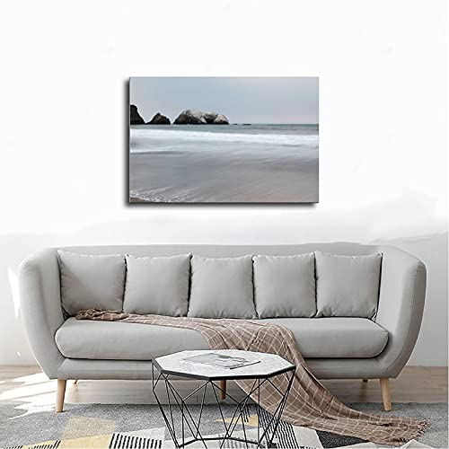 Marin Headlands – Rodeo Beach – Póster de lienzo de arte estético para dormitorio, decoración deportiva, paisaje, oficina, habitación, marco de regalo, 60 x 90 cm