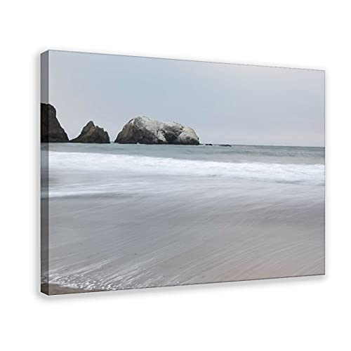 Marin Headlands – Rodeo Beach – Póster de lienzo de arte estético para dormitorio, decoración deportiva, paisaje, oficina, habitación, marco de regalo, 60 x 90 cm