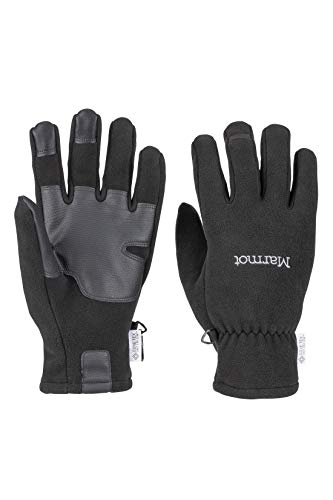 Marmot Infinium Windstopper Glove Guantes Vellón, Cálidos, A Prueba De Viento, Repelente Al Agua, para Exteriores, Ciclismo, Correr, Unisex Adulto, Black, M