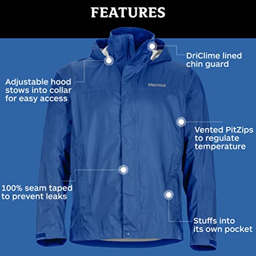 Marmot Men's Jacket PreCip-Chaqueta para Hombre (Talla S), Color, Azul Zafiro, Small