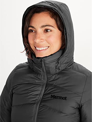 Marmot Wm's Montreal Coat Chaqueta De Plumas Aislante Ligera, 700 Pulgadas Cúbicas, Abrigo para Exteriores, Anorak Resistente Al Agua, Resistente Al Viento, Mujer, Black, M