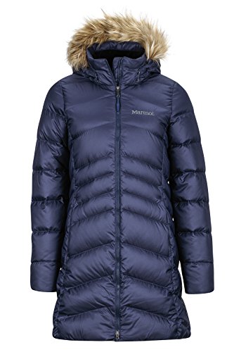 Marmot Wm's Montreal Coat Chaqueta De Plumas Aislante Ligera, 700 Pulgadas Cúbicas, Abrigo para Exteriores, Anorak Resistente Al Agua, Resistente Al Viento, Mujer, Midnight Navy, S