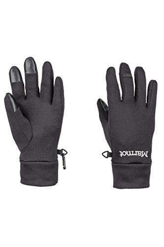 Marmot Wm's Power Str Connect Glove Guantes vellón, cálidos, a Prueba de Viento, Repelente al Agua, para Exteriores, Ciclismo, Correr, Mujer, Black, S