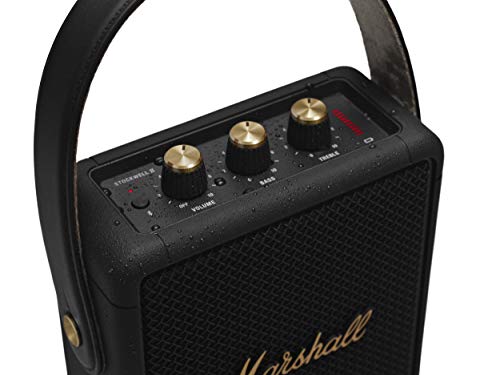 Marshall Stockwell II Bluetooth Altavoz, Negro/ Latón (Exclusivo de amazon)