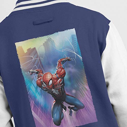 Marvel Spider Man Mega Swing Varsity - Chaqueta para hombre