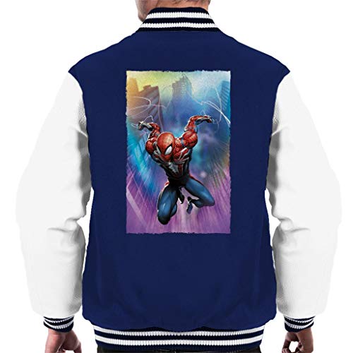 Marvel Spider Man Mega Swing Varsity - Chaqueta para hombre