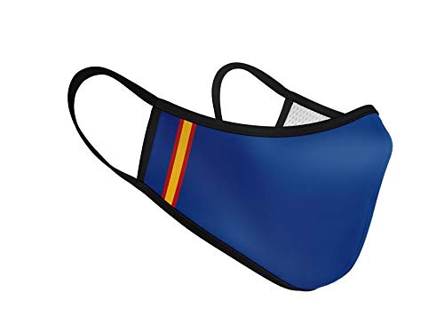 Mascarilla Higiénica de Tela Homologada Reutilizable Bandera de España Vertical - Azul