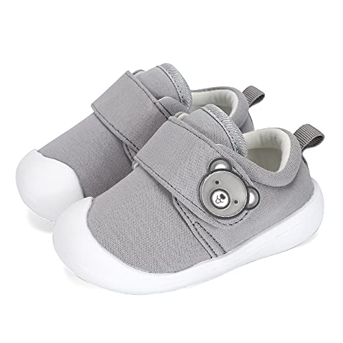 MASOCIO Zapatos Bebe Niño Primeros Pasos Zapatillas Bebé Deportivas Antideslizante Talla 19 Gris