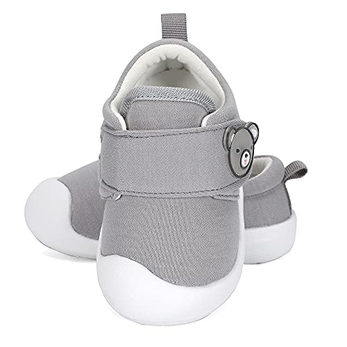 MASOCIO Zapatos Bebe Niño Primeros Pasos Zapatillas Bebé Deportivas Antideslizante Talla 19 Gris