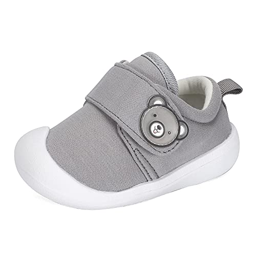 MASOCIO Zapatos Bebe Niño Primeros Pasos Zapatillas Bebé Deportivas Antideslizante Talla 19 Gris