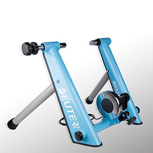 Massage-AED Bicicleta Magnética Turbo Trainer Home Trainer Plegable Ajustable Indoor Mountain & Road Bicycles Fixed Gear Trainer para Ejercicio Fitness
