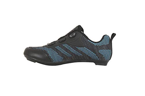 Massi Zapatillas Carretera ICARO B/B T.43 Ciclismo, Juventud Unisex, Negro/Azul, 43