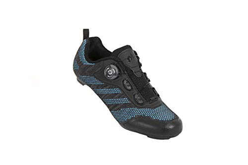 Massi Zapatillas Carretera ICARO B/B T.43 Ciclismo, Juventud Unisex, Negro/Azul, 43