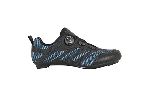 Massi Zapatillas Carretera ICARO B/B T.43 Ciclismo, Juventud Unisex, Negro/Azul, 43