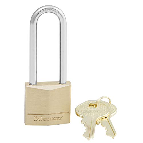 Master Lock 130EURDLJ Candado de Ancho con Cuerpo de Latón Macizo, Dorado, 30mm