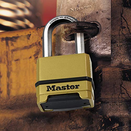MASTER LOCK Candado Alta Seguridad [Combinacion] [Zinc] [Exterior] [Arco M] M175EURDLF - Ideal para Portales, Garages, Sótanos