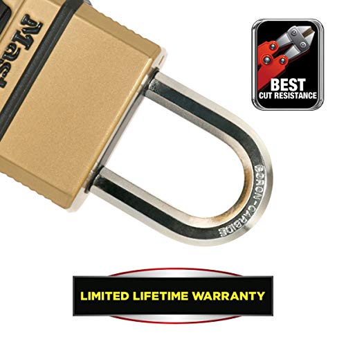 MASTER LOCK Candado Alta Seguridad [Combinacion] [Zinc] [Exterior] [Arco M] M175EURDLF - Ideal para Portales, Garages, Sótanos