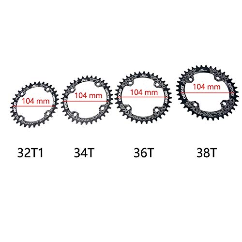 Matedepreso 32T 34T 36T 38T - Bandeja Grande para Bicicleta de Carretera, Bicicleta de montaña, Bicicleta de montaña y BMX, Color 38t, tamaño Talla Abierta, 0.02, 12.60 x 3.94 x 3.15inches