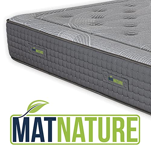 Matnature | Colchón Modelo Platinum | Altura 30 cm | Colchón Viscoelástico | Colchón Muelles Ensacados | Colchón Transpirable | Colchón Antideslizante | Colchón Antiácaros (135 x 190 cm)