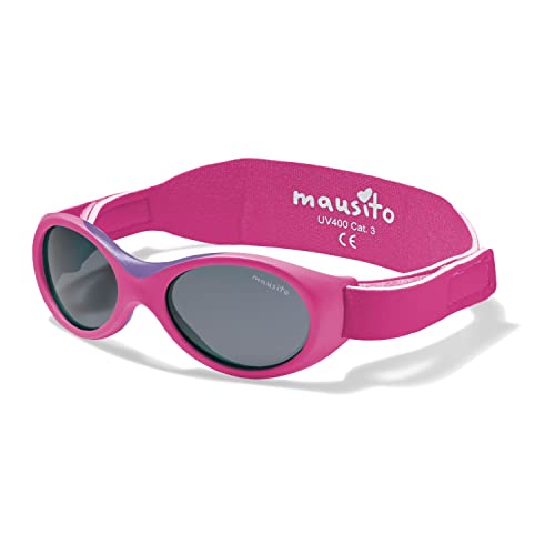 Mausito® Gafas de sol bebé niña 0 Meses-1,5 años I FLEXIBLES gafas de sol para bebés con suave soporte para la nariz I 100% PROTECCIÓN UV I Gafas de sol para niños con BANDA AJUSTABLE I rosado