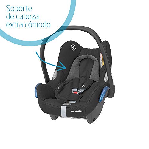 Maxi-Cosi CabrioFix Silla coche bebé, silla de auto infantil reclinable y de alta seguridad, portabebé 0 - 12 meses, 0 - 13 kg, Essential Black, negro