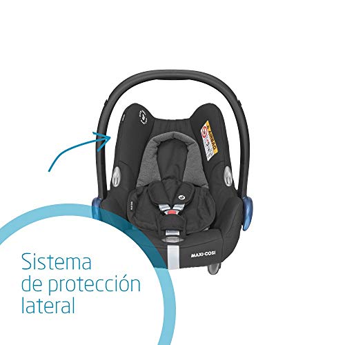 Maxi-Cosi CabrioFix Silla coche bebé, silla de auto infantil reclinable y de alta seguridad, portabebé 0 - 12 meses, 0 - 13 kg, Essential Black, negro