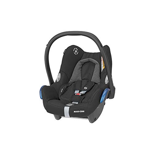 Maxi-Cosi CabrioFix Silla coche bebé, silla de auto infantil reclinable y de alta seguridad, portabebé 0 - 12 meses, 0 - 13 kg, Essential Black, negro
