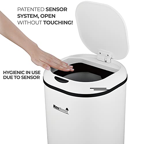 MaxxHome - Cubo de basura con sensor automático (30 L, 29 x 29 x 61,5 cm)