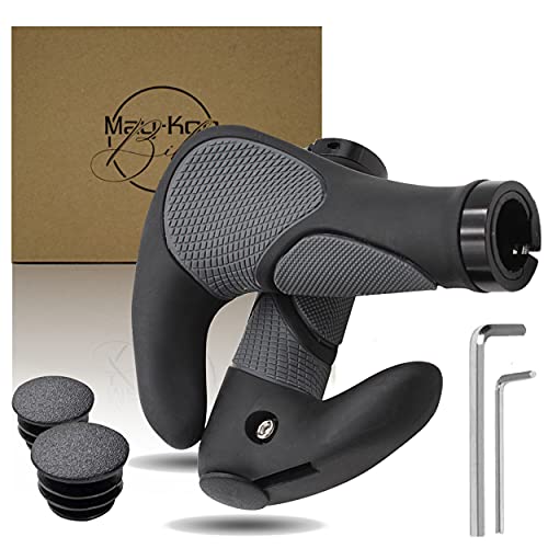 May-Kon Bike® Puños de bicicleta premium [2X] de alta calidad ergonómicos para bicicleta de montaña, E-Bike, etc. de goma antideslizante