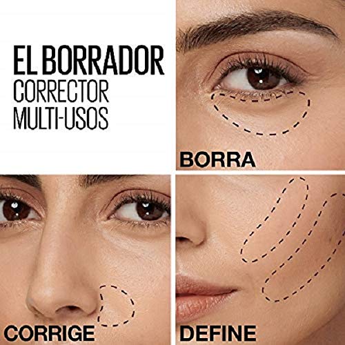 Maybelline New York, Corrector de Ojeras, Bolsas e Imperfecciones, Borrador Ojos, 04 Honey, 6 ml