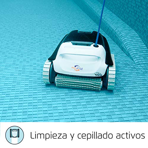 MAYTRONICS Robot Limpiafondos de Piscina Automático - Cubre hasta 10 m - Limpia Fondo y Paredes - Cable de 15 m - Accesorios Piscina - Garantía de 2 Años - Dolphin PoolStyle Plus