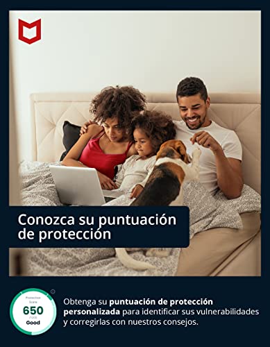 McAfee Total Protection 2022 | 3 dispositivos | 1 año | Antivirus, seguridad en Internet, administrador de contraseñas, VPN, protección de la identidad | PC/Mac/Android/iOS | Por correo postal