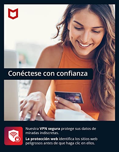 McAfee Total Protection 2022 | 3 dispositivos | 1 año | Antivirus, seguridad en Internet, administrador de contraseñas, VPN, protección de la identidad | PC/Mac/Android/iOS | Por correo postal