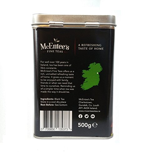 McEntee's Irish Loose Leaf Gold Blend Tea - 500g Tin - Expertly blended in Ireland to give that perfect cup of tea. A premium blend of Assam and Kenyan tea delivering that taste of home.