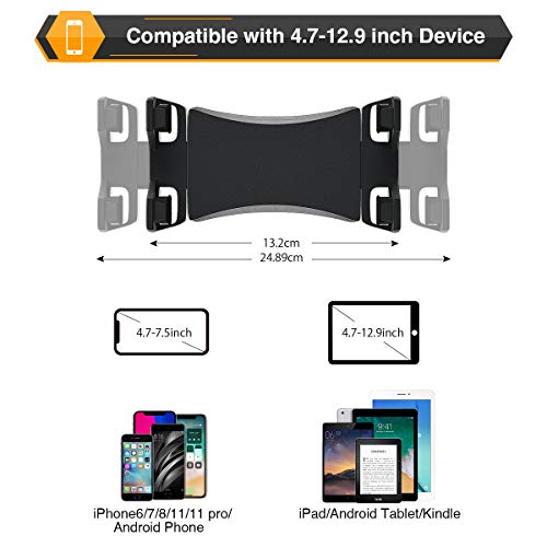 MECO Trípode Soporte Tablet Flexible ,Soporte de Pie Portátil para Tomar Fotos al Aire Libre, 4.7"-12.9"de Tabletas, iPad, Móvil, Kindle , Altura Ajustable & Multiángulo , Rotación 360°con Bolsa
