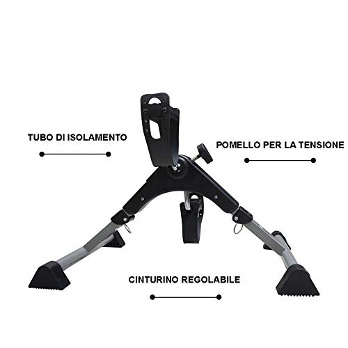 Mediawave Store - Bicicleta estática pequeña para brazos o piernas 16950, portátil, plegable, rehabilitación, fisioterapia, ejercicio ciclístico para piernas y brazos, músculos, para la circulación.