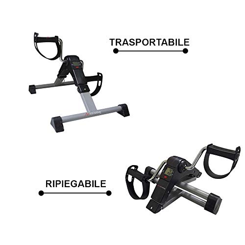 Mediawave Store - Bicicleta estática pequeña para brazos o piernas 16950, portátil, plegable, rehabilitación, fisioterapia, ejercicio ciclístico para piernas y brazos, músculos, para la circulación.
