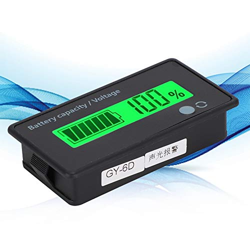 Medidor de Batería, Botones Dobles Pantalla de Capacidad de Batería Pantalla a Prueba de Agua PCB HTN Pantalla LCD Indicador de Capacidad de Batería para Ebike Scooter(Luz Verde)