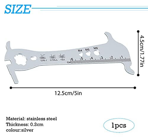 Medidor de Cadena Desgaste de Cadena de Bicicleta Indicador de Desgaste de Cadena Herramienta Medidor de Desgaste para Bici Bicicleta de Montaña(12,5 x 4,5cm)