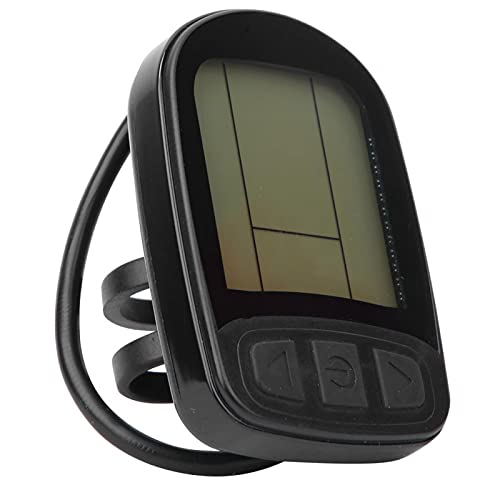 Medidor de potencia de bicicleta, medidor de pantalla LCD eléctrico de plástico KT-LCD5 con conector impermeable para modificación de bicicletas