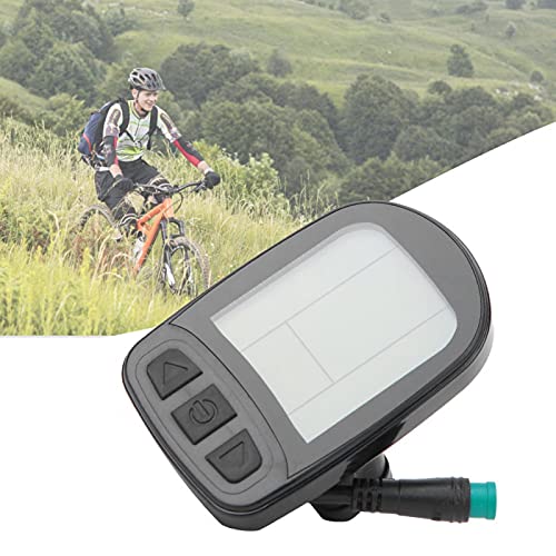 Medidor de potencia de bicicleta, medidor de pantalla LCD eléctrico de plástico KT-LCD5 con conector impermeable para modificación de bicicletas