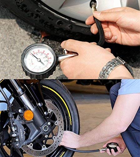 Medidor de Presión de Neumáticos Inflador Manómetro de alta Precisión para la Descarga de gas de la Motocicleta del Auto