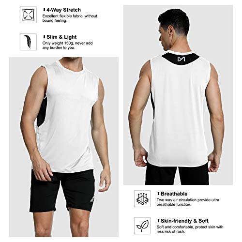 MEETYOO Camiseta Tirantes Hombre, Camisetas Sin Manga Fitness Tank Top Gym T Shirt para Deportes Running
