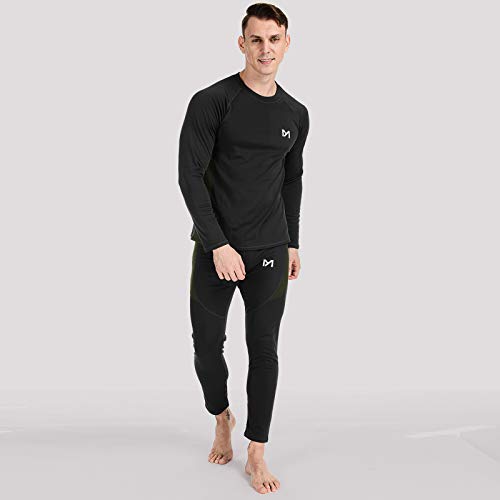 MEETYOO Conjuntos térmicos Hombre, Deportes Ropa Interior térmica Aire Libre Base Layer Thermo Function Ropa Deportiva de Invierno para Running Ciclismo Esquí