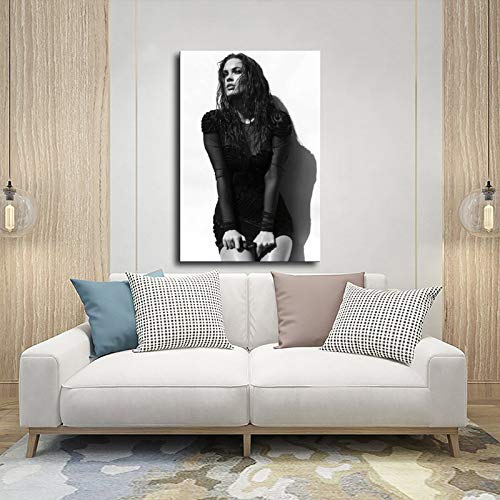Megan Fox Bikini (11) Póster de lona para dormitorio, deportes, paisaje, oficina, habitación, decoración, regalo, 50 x 75 cm, marco1