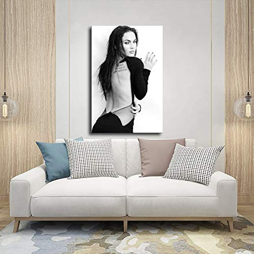 Megan Fox Bikini (3) Póster de lona para decoración de dormitorio, deportes, paisaje, oficina, habitación, regalo, 60 x 90 cm, marco1